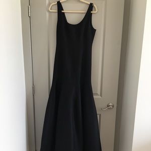 Long Black Halston Evening ‘Tulip’ gown.
